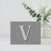 Monogrambrief V Briefkaart (Staand voorkant)