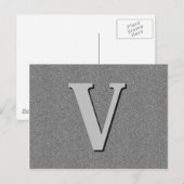 Monogrambrief V Briefkaart (Voorkant / Achterkant)