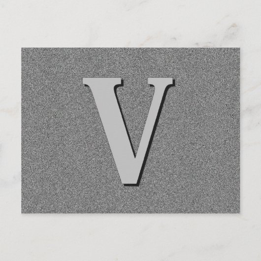 Monogrambrief V Briefkaart (Voorkant)