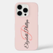Monogrambrief van Chic Girly Misty Roos Case-Mate iPhone Case (Achterkant)