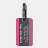 Monogrambrief van het karton A met Bright Chevrons Bagagelabel (Achterkant verticaal)