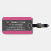 Monogrambrief van het karton A met Bright Chevrons Bagagelabel (Achterkant horizontaal)