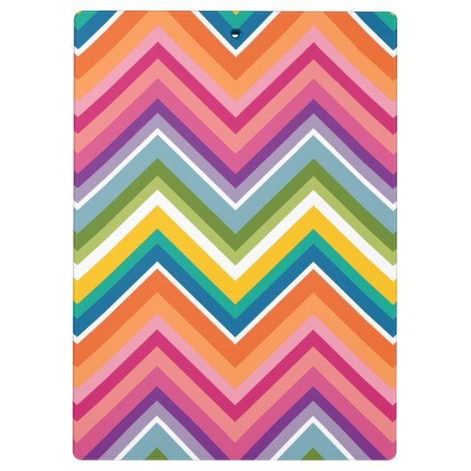 Monogrambrief van het karton A met Bright Chevrons Klembord (Achterkant)