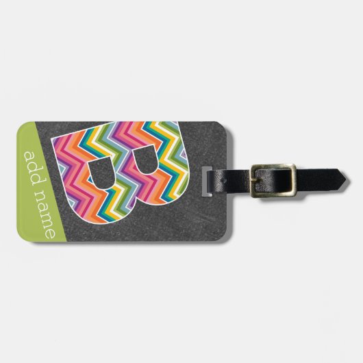 Monogrambrief van het karton B met heldere kadaver Bagagelabel (Voorkant horizontaal)