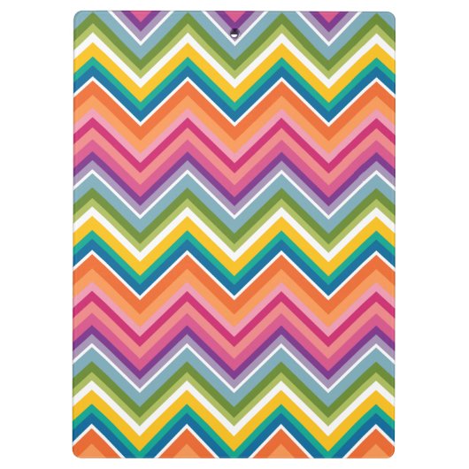 Monogrambrief van het karton K met Bright Chevrons Klembord (Achterkant)