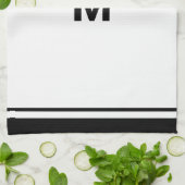 Monogrambrief voor zwarte rand legant theedoek (Gevouwen)