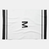 Monogrambrief voor zwarte rand legant theedoek (Horizontaal)