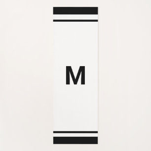 Monogrambrief voor zwarte rand legant yogamat