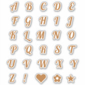 Monogrambrieven van het Initiaal van het lettertyp Sticker (Voorkant)