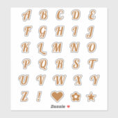 Monogrambrieven van het Initiaal van het lettertyp Sticker (Vel)