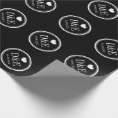 Monogrambruiloft, verpakkingspapier voor bruin- en cadeaupapier (Hoek)