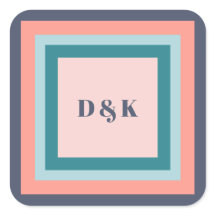 Monogramcadeautags, Initialen, Strand Kleurenpalet