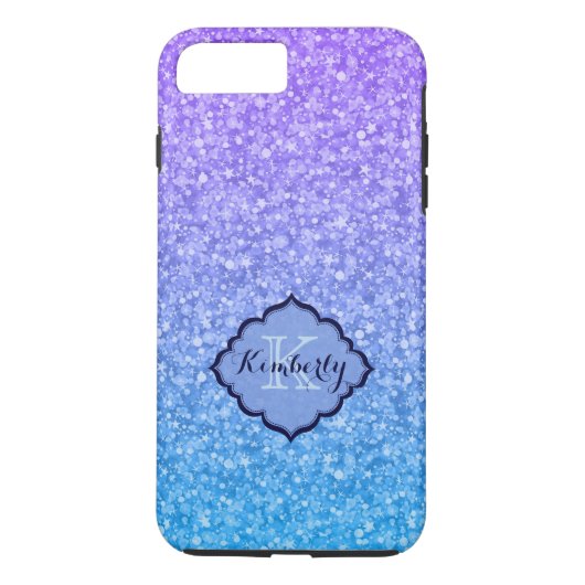 Monogramch kleurrijk glitter en sparkles Pattern Case-Mate iPhone Case (Achterkant)