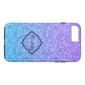 Monogramch kleurrijk glitter en sparkles Pattern Case-Mate iPhone Case (Achterkant (Horizontaal))