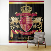 Monogramcoat van het wapenarsenaal rode gouddraak  wandkleed (In situ)