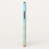 Monogramed Abstracte Turquois Stripes in Waterverf Case-Mate iPhone Case (Achterkant / rechts)