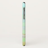 Monogramed Abstracte Turquois Stripes in Waterverf Case-Mate iPhone Case (Achterkant/links)