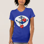 Monogramed Anchor met hart T-shirt (Voorkant)