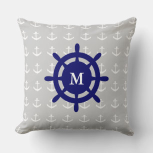 Monogramed Anchor Sierkussen
