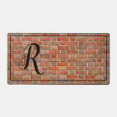 Monogramed bakstenen muur bureaumat (Voorkant)