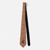 Monogramed bakstenen muur stropdas (Voorkant)