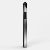 Monogramed Black & Metallic Silver Damasers Case-Mate iPhone Case (Achterkant/rechts)