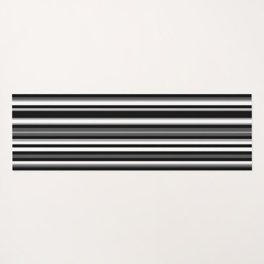 Monogramed Black Striped Yoga Mat (Achterkant (horizontaal))