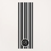 Monogramed Black Striped Yoga Mat (Voorkant)