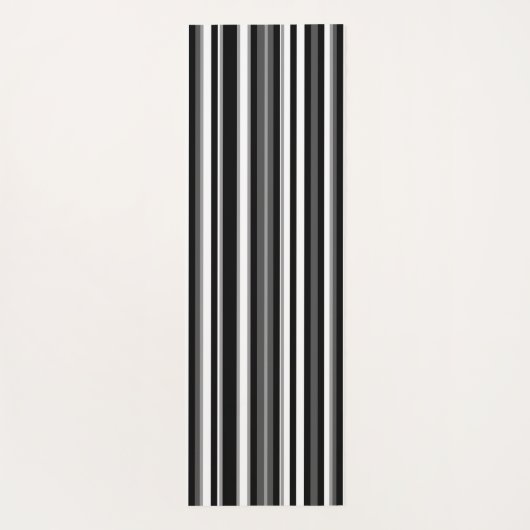 Monogramed Black Striped Yoga Mat (Achterkant)