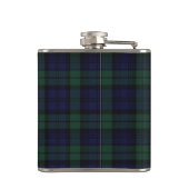 Monogramed Black Watch Tartan Spelfles Heupfles (Achterkant)