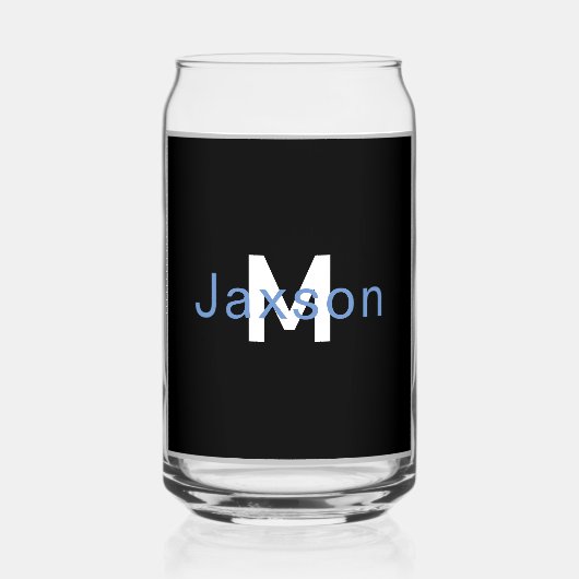 Monogramed Blikvorm Glas (Voorkant)