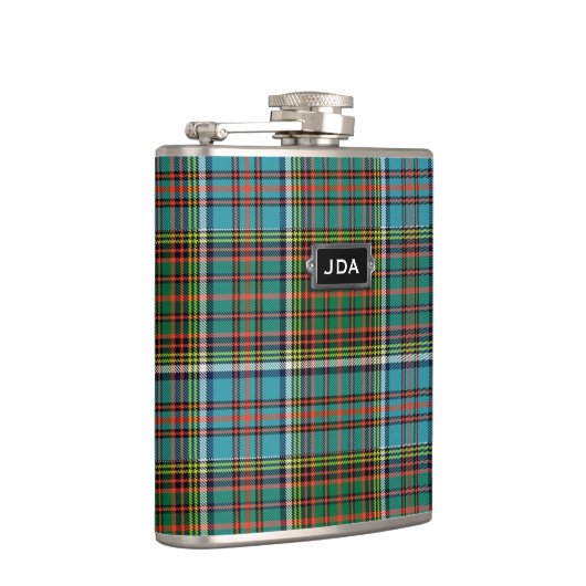 Monogramed Clan Anderson Tartan Pset Flask Heupfles (Rechts)