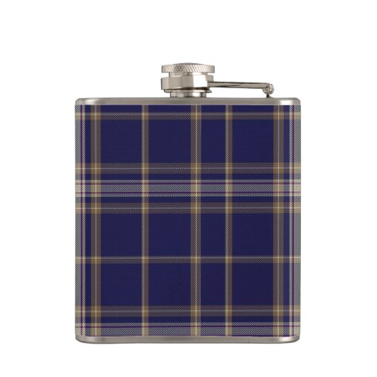 Monogramed Clan Baker Tartan Spelfles Heupfles (Achterkant)