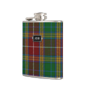 Monogramed Clan Baxter Tartan Pset Flask Heupfles (Links)