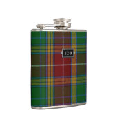 Monogramed Clan Baxter Tartan Pset Flask Heupfles (Rechts)