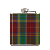 Monogramed Clan Baxter Tartan Pset Flask Heupfles (Achterkant)