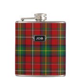 Monogramed Clan Boyd Tartan Pset Flask Heupfles (Voorkant)