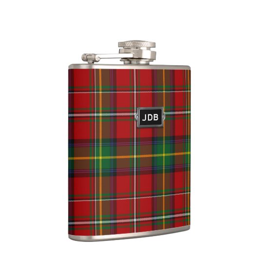 Monogramed Clan Boyd Tartan Pset Flask Heupfles (Rechts)