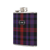 Monogramed Clan Brown Tartan Pset Flask Heupfles (Links)