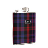 Monogramed Clan Brown Tartan Pset Flask Heupfles (Rechts)