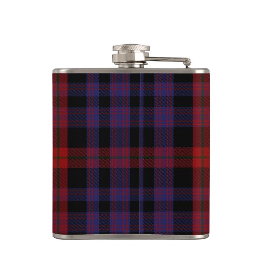 Monogramed Clan Brown Tartan Pset Flask Heupfles (Achterkant)