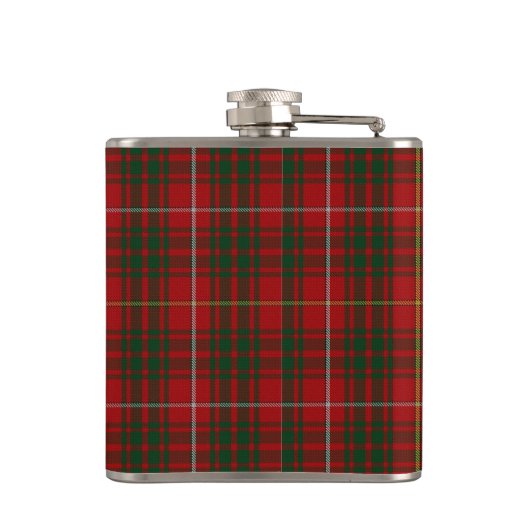 Monogramed Clan Bruce Tartan Pset Flask Heupfles (Achterkant)