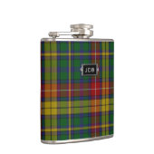 Monogramed Clan Buchanan Tartan Plaid Flask Heupfles (Rechts)