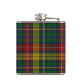 Monogramed Clan Buchanan Tartan Plaid Flask Heupfles (Achterkant)
