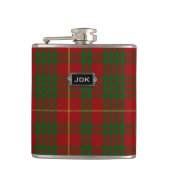 Monogramed Clan Cameron Tartan Plaid Flask Heupfles (Voorkant)