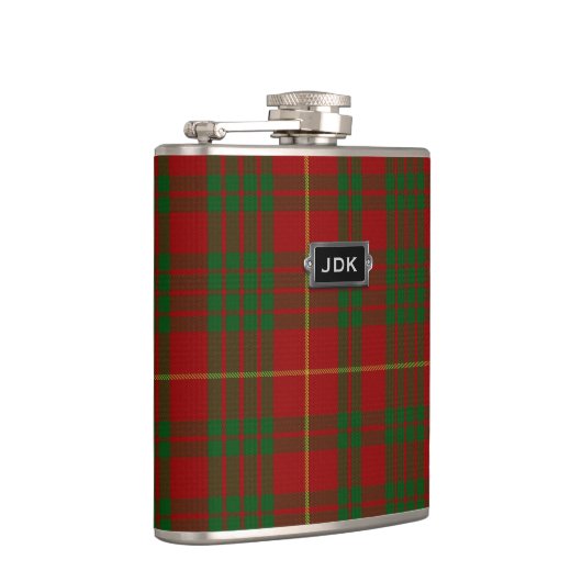 Monogramed Clan Cameron Tartan Plaid Flask Heupfles (Rechts)