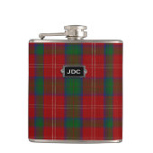 Monogramed Clan Chisholm Tartan Pset Flask Heupfles (Voorkant)