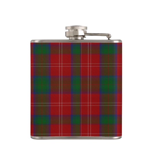 Monogramed Clan Chisholm Tartan Pset Flask Heupfles (Achterkant)