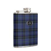 Monogramed Clan Clark Tartan Pset Flask Heupfles (Rechts)