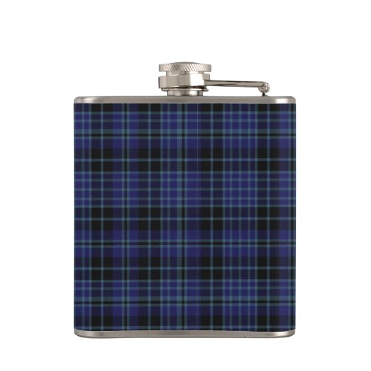 Monogramed Clan Clark Tartan Pset Flask Heupfles (Achterkant)